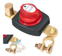 TZEKING Desconectador de Bateria,Ajustable 180° Interruptor de Batería ON-OFF,12V Corta Corriente Bateria,Aislador de Batería Interruptor de Apagado