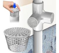 TZEKING Protectores de Canalón,Protector De Bajantes De 304 Acero Inoxidable,Rejilla Desague Jardin,Tapa Desague Terraza,Cubierta Antihojas para Canalones,Ideal para Tejados y Cobertizos