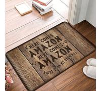 TZGH Alfombra de baño antideslizante absorbente y suave | Here Comes Amazon Right Down My Driveway Southern antideslizante para piscina y suelo de casa (40 x 60 cm)