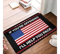 TZGH Alfombrillas de baño antifatiga, suaves, con texto en inglés "If You're Offended I'll Help You Pack For Bedroom Aesthetic For Bathroom Floor Sets" (40 x 60 cm)