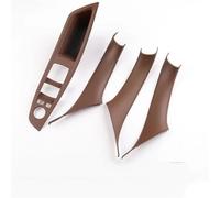 TZIUSFAC 4 Unids/set Manija De Puerta Interior De Coche Panel Cubierta Embellecedora De Tirar Protector LHD Para Serie 5 F10 F18 F11 2011-2016 2017(Yellowish)