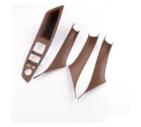 TZIUSFAC Accesorio Interior Coche Para Serie 5 F10 F18 F11 2011-2017 LHD Cubierta Embellecedora Para Manija Puerta, Pegatina Protectora Para Reposabrazos(Yellowish 4pcs)