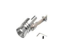 TZIUSFAC Garganta Trasera del Coche Silbato De Sonido Turbo para Tubo De Escape Automóvil para Mercedes para Benz W211 W203 W204 W210 W124 AMG W202 Punta Silenciador(Plata)