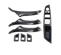 TZIUSFAC Interiores Coche Manija La Puerta Panel Reposabrazos Juego Cubierta Embellecedora Para 5 Series F10 F11 F18 520 523 525 528 530 2010-2017 RHD(Carbonfiber Set)