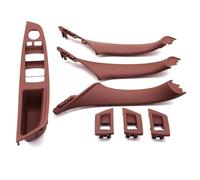 TZIUSFAC Para 5 Series F10 F11 F18 520 523 525 528 530 2010-2017 LHD Manija Puerta Interior De Coche Reposabrazos Panel Cubierta Embellecedora De Tirar Set(LHD Redbrown Set)