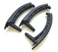 TZIUSFAC Para X5 E70 2007-2013 X6 E71 E72 2008-2014 LHD Manija De Puerta Interior Izquierda Derecha Con Conjunto De Conjunto De Cubierta De Cuero(Black)