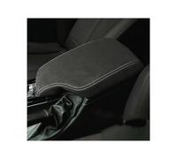 TZIUSFAC Reposabrazos De Cuero Funda Protectora para B&MW F30 Accesorios F31 Serie 3 2014 13-19 Consola Central Caja Almacenamiento Consola Central(Suede White Thread,Right Hand-Drive)