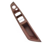 TZIUSFAC Tirador Puerta Interior Coche, Panel Embellecedor Reposabrazos Sin Espejo, Botón Plegable Para 5 Series F10 F11 F18 520 523 525 528 530 2010-2017(RHD Brown)