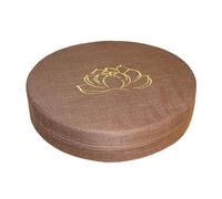TZLMWDFRWG Cojín de Meditación, Cojín de Suelo Redondo de Lino y Algodón de Espuma Dura, Alfombrilla de Almohada Cómoda y Lavable Desmontable para Balcón, Sala de Estar, Tatami (Coffee)