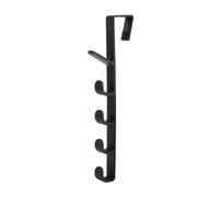 TZLMWDFRWG Ganchos para Colocar Sobre la Puerta, Gancho para Puerta con Soporte de Carga Fuerte y Sin Perforaciones de Estilo Moderno, Perchero Multiusos para Entrada a la Sala de Estar (Negra)