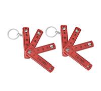 TZLMWDFRWG Regla Plegable de 2 Uds, Regla Plegable ABS Portátil Compacta de 0, 5 M con Llavero para Colocación de Azulejos de Carpintería (Red)