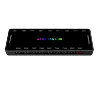 TZMRIT ARGB PWM Fan Hub, Addressable 5V 3Pin ARGB & 12V 4Pin PWM 2-en-1 RGB Case Fan Hub with Hidden Magnetic Base and SATA Power 18 Port, Support 9 Computer CPU Fans Splitter