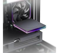 TZMRIT FS-1 PC Case Figurine Stand Shelf Holder Platform RGB PC Shelf for Figures Computer Accessories Decor for Office Game 120 mm (BK)