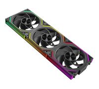 TZMRIT Interstellar-V2RS ARGB PWM Ventilador Ordenador PC Fan, Daisy Chain Design, One Cable Connection, RGB PC Fan 120 mm, Triple Pack (BK Reverse Flow)