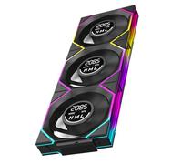 TZMRIT Interstellar-V4 ARGB PWM PC Fan 120 mm with Speed Display, 2100 RPM/61.54 CFM Airflow, Daisy Chain One Cable Connection, Forward & Reverse Design, Triple Pack (BK)