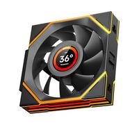 TZMRIT Interstellar-V4 LCD Daisy Chain RGB PC Fan 120 mm, 1.5 Inch LCD/24 LEDs/2100 RPM/61.54CFM/28 mm (Black Reverse)