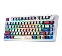 TZMRIT x Aula F75 Wireless Mechanical Keyboard,Creamy Keyboard with RGB Backlit Hot Swappable, 81 Keys 75% Layout Gaming Keyboard, Bluetooth/2.4GHz/Type-C, Creamy Sounding - Reaper Switches