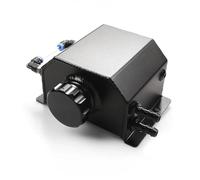 TZNTOWG Depósito Universal De Aceite De Aluminio De 1 L O 2 L para Radiador, Refrigerante De Motor, Aceite Y Combustible, con Tapón De Drenaje Y Respiradero.(1L-Black)