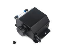 TZNTOWG Depósito Universal De Aceite De Aluminio De 1 L O 2 L para Refrigerante De Motor, Radiador, Tanque Desbordamiento con Tapón De Drenaje Y Respiradero.(1LYH-Black)