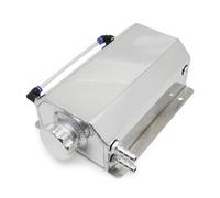 TZNTOWG Tanque De Desbordamiento De Refrigerante De Motor De Aleación De Aluminio Universal, 1000 Ml/2000 Ml, Cuadrado, 1 L/2 L, con Tapón De Drenaje.(2L-Silver)