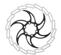 TZOBXDP Disco de Bicicleta con disipación de Calor Hueco, 160mm, 180mm, Freno de Disco de Aceite Ultraligero, Bicicleta de montaña y Carretera, 6 Pernos(Black 180mm)