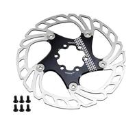 TZOBXDP Disco de Freno de Bicicleta 140mm 160mm 180mm 203mm Rotores de Freno de Disco de 6 Orificios Aptos para Freno de Disco hidráulico Shimano(160mm Black)