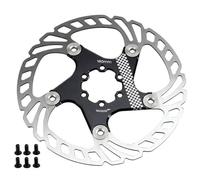 TZOBXDP Disco de Freno de Bicicleta 140mm 160mm 180mm 203mm Rotores de Freno de Disco de 6 Orificios Aptos para Freno de Disco hidráulico Shimano(180mm Black)