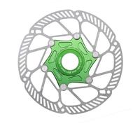 TZOBXDP Rotor de Freno de Bicicleta Z2, Rotor de Disco de Bloqueo Central, Freno de Disco de Carretera MTB, Rotor Flotante de disipación de Calor Fuerte(Green)