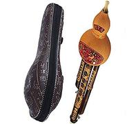 Tzong Flauta de cucurbitácea hecha a mano con forma de calabaza étnica, instrumento musical C Key Bb Tone para principiantes amantes de la música