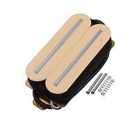 Tzong Pastilla de guitarra de doble riel de doble bobina de 4 cables, pastilla magnética Humbucker para guitarra eléctrica (crema-amarillo-puente)