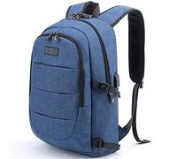Tzowla Mochila Mujer Hombre de Viaje para Portátil Resistente al Agua y Antirrobo con Puerto de Carga USB y Candado Mochilas de 17,3 Pulgadas para Estudiantes Universitarios - Azul