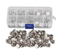 TZOXTLH 150pcs Brooch Button White Tetragonum Face Crown Invisibility Anti Exposure Button Pins Detachable Snap Buttons for Leather