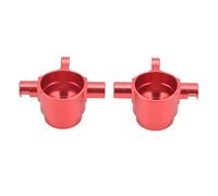 TZOXTLH 2 piezas RC taza de dirección delantera profesional universal aleación de aluminio taza de dirección para coches 1/10 RC (Roja)