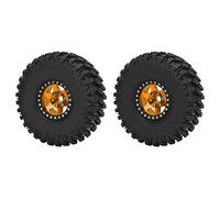 TZOXTLH 2 unids/set 1,9 pulgadas 120 mm neumático de plástico con llantas para coche Axial SCX10 D90 1/10 RC (amarillo negro)
