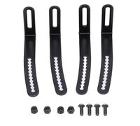 TZOXTLH 4 Uds 1/10 L forma RC Crawler Shell cuerpo montaje Zigzag ajustable parachoques delantero trasero montaje Metal L soporte para coche RC