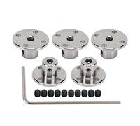 TZOXTLH 5 UNIDS 4 mm Conector de Acoplamiento de Brida Guía Rígida de Acero Modelo Acoplador Accesorio Eje Ejes Accesorios para DIY RC Modelo Motores