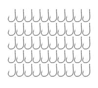 TZOXTLH 50 anzuelos de pesca Iseama de acero de alto carbono con púas para actividades al aire libre (3#)