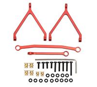 TZOXTLH RC Chasis Links Dirección Tie Rods Aleación de Aluminio Piezas de Actualización para FMS FCX24 1/24 Crawler (Roja)