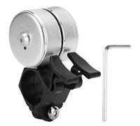 TZOXTLH Timbre de bicicleta de 120 dB con doble para manillar de bicicleta, alarma de seguridad al aire, piezas de bicicleta (Plata)