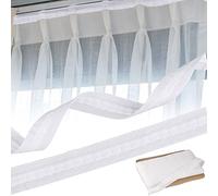 TZQFROCE Cinta de Cortina Cinta de Plisar 30 m x 2.5 cm Cinta Universal de Poliéster Cinta de Plisar Cinta de Cortina Cinta de Coser para Salón Dormitorio Tatami - Blanco