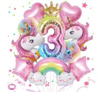 TZQFROCE Globo de Unicornio, Decoración de Cumpleaños para Niñas con Arco Iris para Festivales