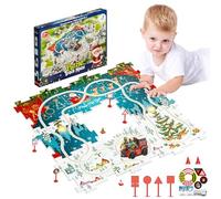TZQFROCE Pista de Coche de Juguete para Niños DIY Ruta Juego Educativo Regalo de Cuenta Atrás de Navidad para Niños y Niñas