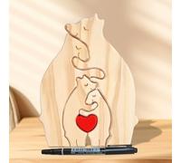 TZQFROCE Rompecabezas de arte de madera de la familia de osos Familia de osos Rompecabezas de arte familiar de osos personalizado Rompecabezas familiar de madera para regalos de recuerdo familiar de m