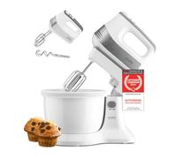 TZS First Austria Batidora de mano y de pedestal 2 en 1 | 3,4 L | Accionamiento automático | 500 W | 5 velocidades | Función turbo | con gancho para masa y varillas