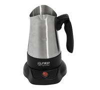 TZS First Austria Cafetera, moka turca de 0,35 L, también utilizable como hervidor, con asa plegable, en acero inoxidable/negro, 800 W