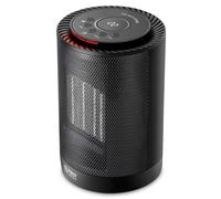 TZS First Austria Calefactor eléctrico con elemento cerámico PTC, 1200W, 2 niveles, oscilación, temporizador, termostato, protección contra sobrecalentamiento, negro