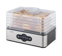 TZS First Austria Deshidratador digital para frutas, hierbas, setas y carne, 5 niveles acero inoxidable, temporizador y regulador temperatura 35-70°C