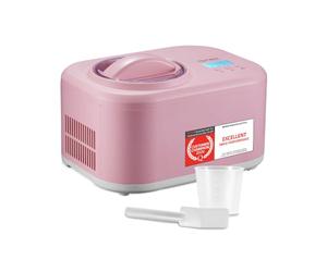TZS First Austria - Heladera 1L con Compresor 3 en 1-100W Máquina de Helados Autorefrigerante para Yogur Helado, Sorbete y Crema - Rosa