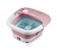 TZS First Austria - Hidromasajeador plantar plegable 450W con 3 accesorios y 8 rodillos de masaje - Pediluvio eléctrico con masaje de vibración y burbujas de aire, infrarrojos y calefacción