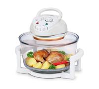 TZS First Austria - Horno halógeno 1200-1400W vidrio y acero inoxidable - Mini horno con función de ventilación y accesorios, temperatura: 65-250°C - Minihorno capacidad 12-17L y temporizador 60 min.